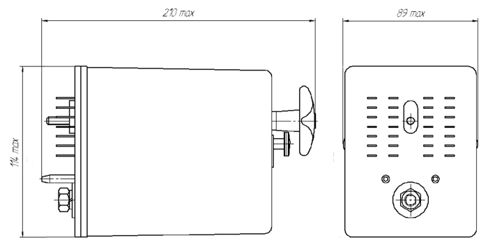 Габариты электромагнитного реле АНШ2